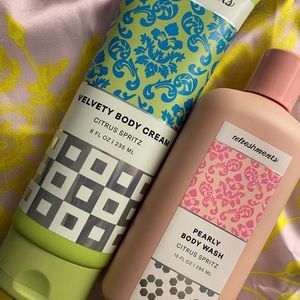 Refreshments body wash and body cream